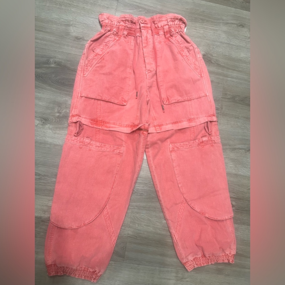 Red free People cargo pants